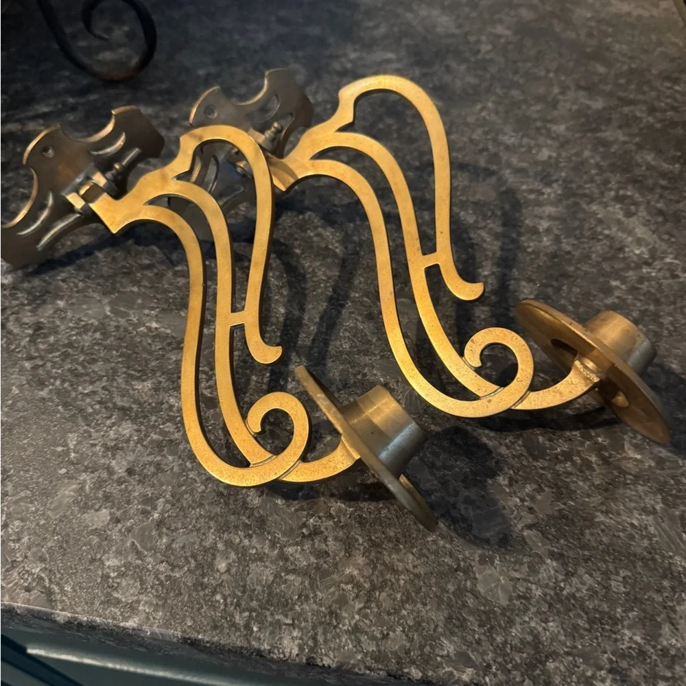 Elegant Gold Wall Candle Holders